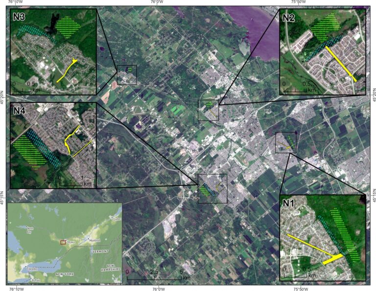 Gros plan de la figure une carte des régions de cette étude.